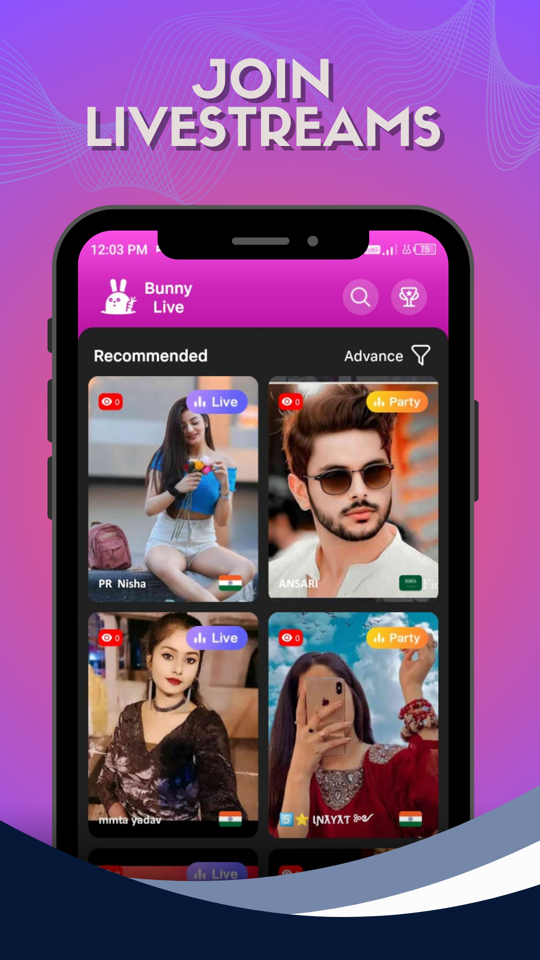 Live Streaming Interface